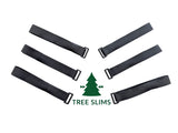 Six Tree Slims hook-and-loop straps for compressing an artificial Christmas tree